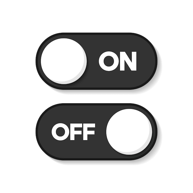 Plik wektorowy edytowalna ikona włączania i wyłączania. przełącznik wektor znak przycisku