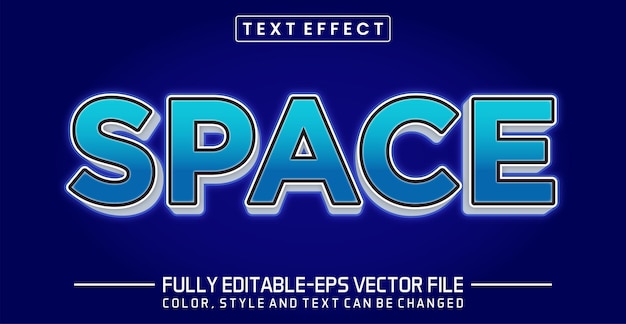 Edytowalne efekty tekstowe Spacja efekty tekstowe