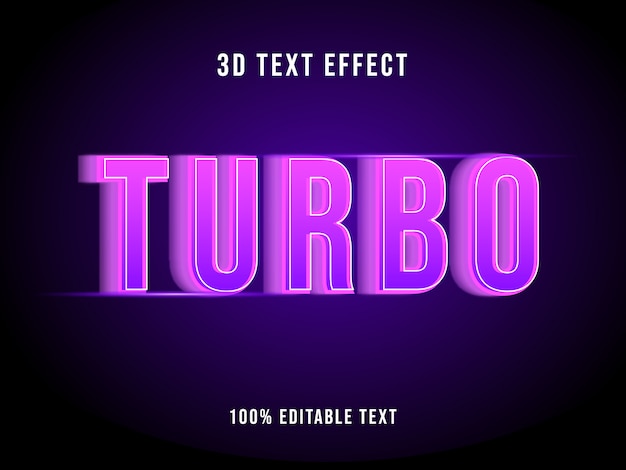 Edytowalny efekt 3d jasnofioletowy tekst