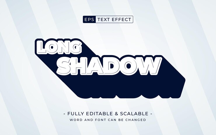 Edytowalny efekt stylu tekstu Motyw stylu tekstu Retro Long Shadow