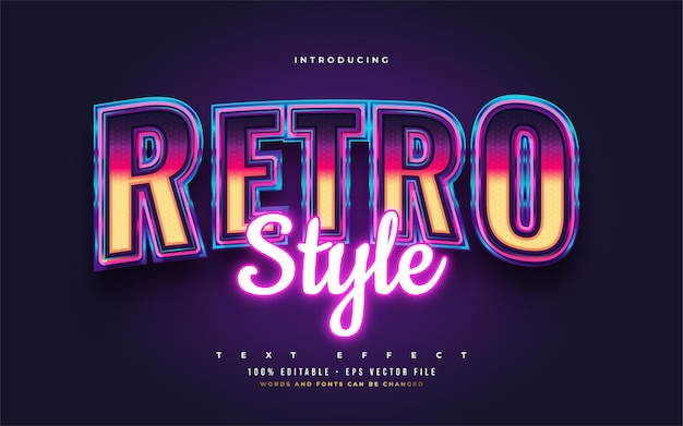 Edytowalny Efekt Stylu Tekstu W Stylu Retro