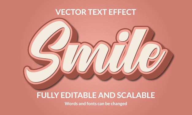 Edytowalny Efekt Tekstowy 3d Z Uśmiechem