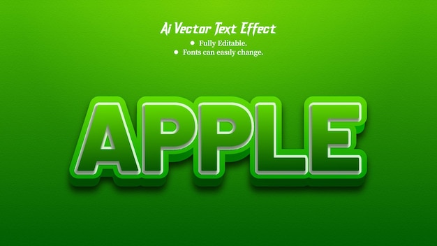Edytowalny Efekt Tekstowy Apple Darmowe Eps