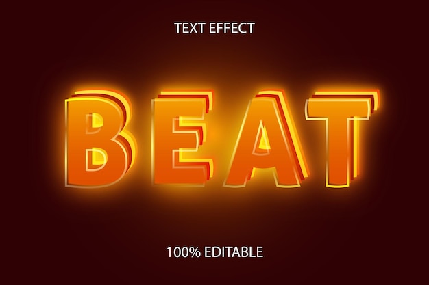 Edytowalny efekt tekstowy BEAT