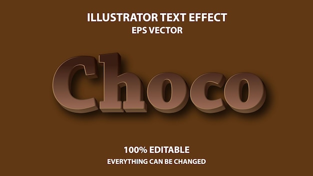 Edytowalny Efekt Tekstowy Choco