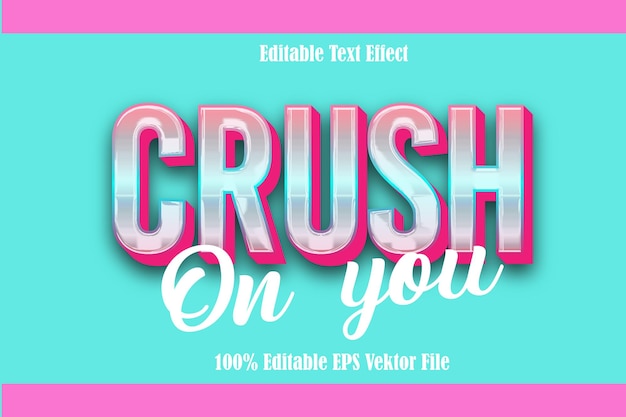 Edytowalny efekt tekstowy Crush 3D Emboss Shadow