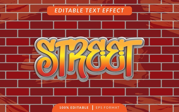 Edytowalny efekt tekstowy Czcionka w stylu Grafity 3D