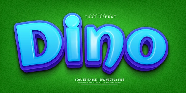 Edytowalny Efekt Tekstowy Dino
