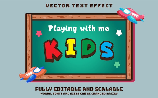 Edytowalny Efekt Tekstowy Dla Dzieci Z Tablicą