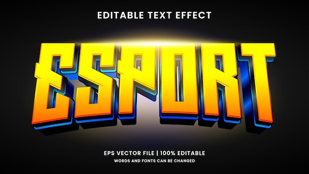 Edytowalny efekt tekstowy dla graczy e-sportowych