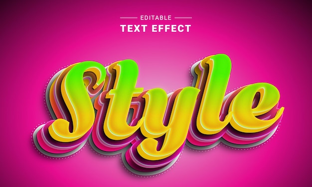 Edytowalny efekt tekstowy dla ilustratora
