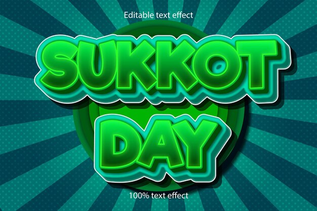 Edytowalny efekt tekstowy dnia Sukkot