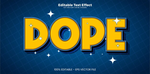 Edytowalny efekt tekstowy Dope 3d w nowoczesnym stylu trendów