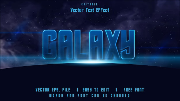 Edytowalny Efekt Tekstowy Galaxy