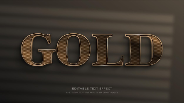 Plik wektorowy edytowalny efekt tekstowy gold signage