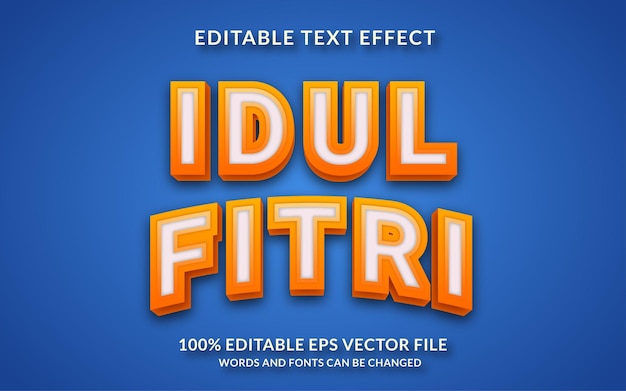 Edytowalny Efekt Tekstowy Idul Fitri
