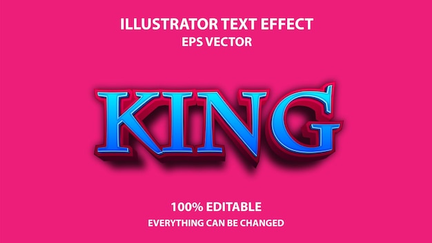 Edytowalny Efekt Tekstowy Króla