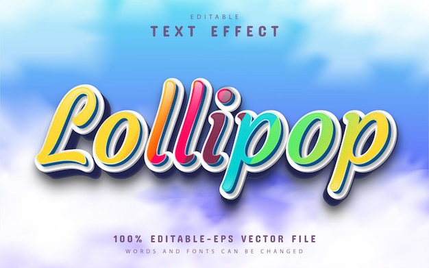 Edytowalny Efekt Tekstowy Lollipop