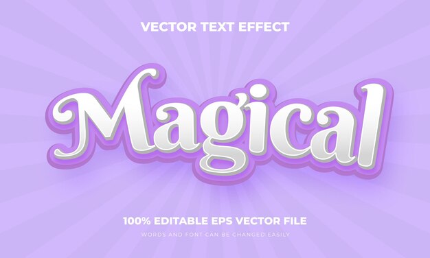 Edytowalny efekt tekstowy Magiczny styl