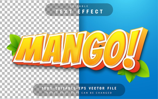 Edytowalny Efekt Tekstowy Mango