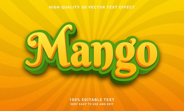 Edytowalny Efekt Tekstowy Mango