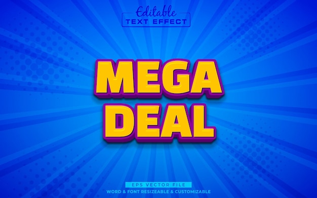 Edytowalny Efekt Tekstowy Mega Deal 3d