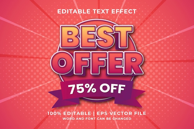 Edytowalny Efekt Tekstowy - Najlepsza Oferta Wektor Premium W Stylu Szablonu 3d