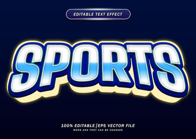 Edytowalny Efekt Tekstowy Neon Sport