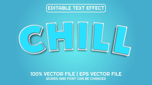 Plik wektorowy edytowalny efekt tekstowy nowoczesny 3d chłód i minimalistyczny styl czcionki
