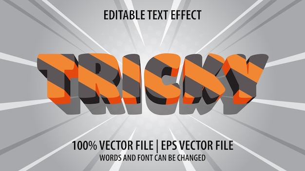 Plik wektorowy edytowalny efekt tekstowy nowoczesny 3d tricky i minimalistyczny styl czcionki