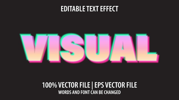 Edytowalny Efekt Tekstowy Nowoczesny 3d Visual I Minimalistyczny Styl Czcionki