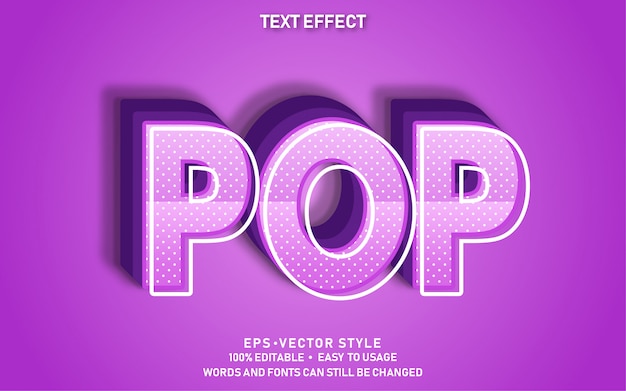 Edytowalny efekt tekstowy Pop Purple