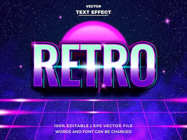 Edytowalny efekt tekstowy retro 3d ze starą teksturą