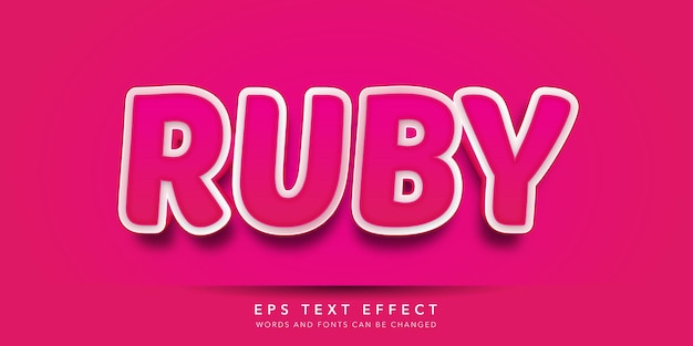 Edytowalny Efekt Tekstowy Ruby