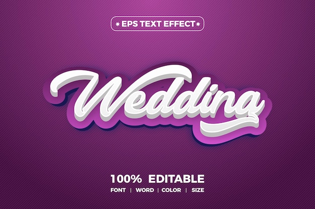Edytowalny Efekt Tekstowy ślubu