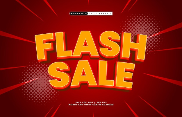 Edytowalny efekt tekstowy sprzedaży Flash