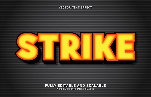 Plik wektorowy edytowalny efekt tekstowy styl strajku