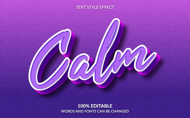 Plik wektorowy edytowalny efekt tekstowy, stylowy fioletowy styl tekstu