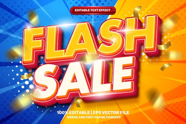 Edytowalny Efekt Tekstowy Super Flash Sale