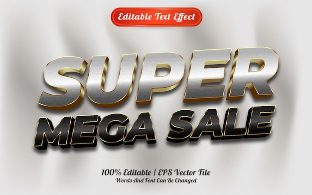 Edytowalny Efekt Tekstowy Super Mega Styl Szablonu Sprzedaży