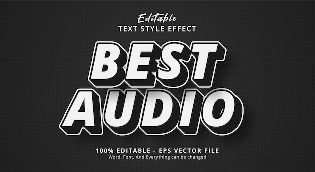 Edytowalny Efekt Tekstowy, Szablon Najlepszego Efektu Tekstowego Audio