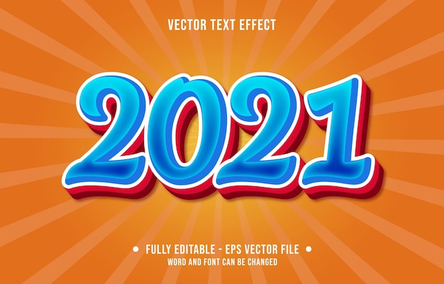 Plik wektorowy edytowalny efekt tekstowy szczęśliwego nowego roku w nowoczesnym stylu