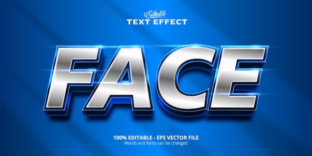 Edytowalny efekt tekstowy, tekst twarzy