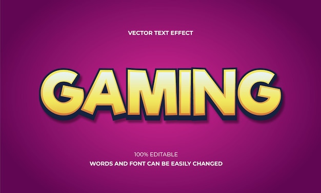 Plik wektorowy edytowalny efekt tekstowy w grach w stylu 3d wektor swobodny efekt tekstowy