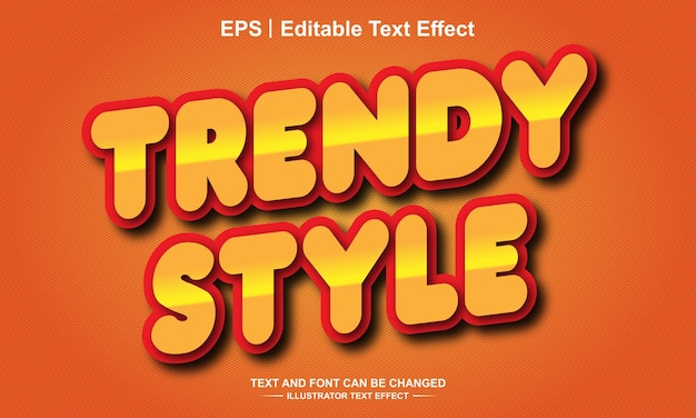 Edytowalny efekt tekstowy w modnym stylu