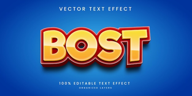 Edytowalny efekt tekstowy w stylu bost