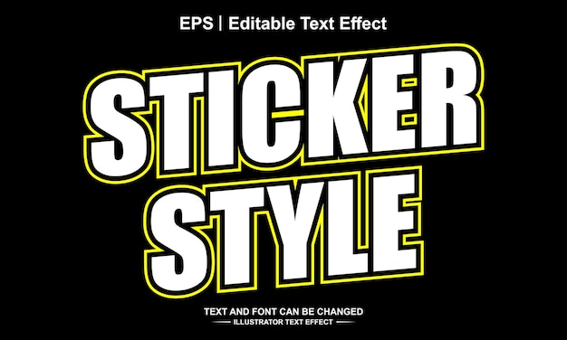 Edytowalny efekt tekstowy w stylu naklejki