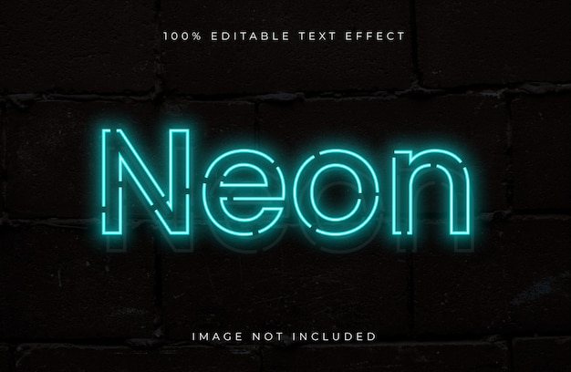 Edytowalny efekt tekstowy w stylu neonowym