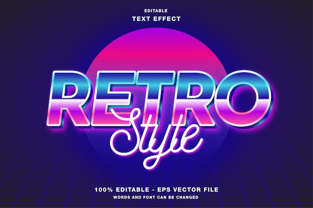 Edytowalny Efekt Tekstowy W Stylu Retro Z Lat 80.