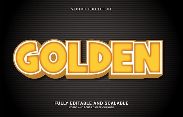 Plik wektorowy edytowalny efekt tekstowy w złotym stylu